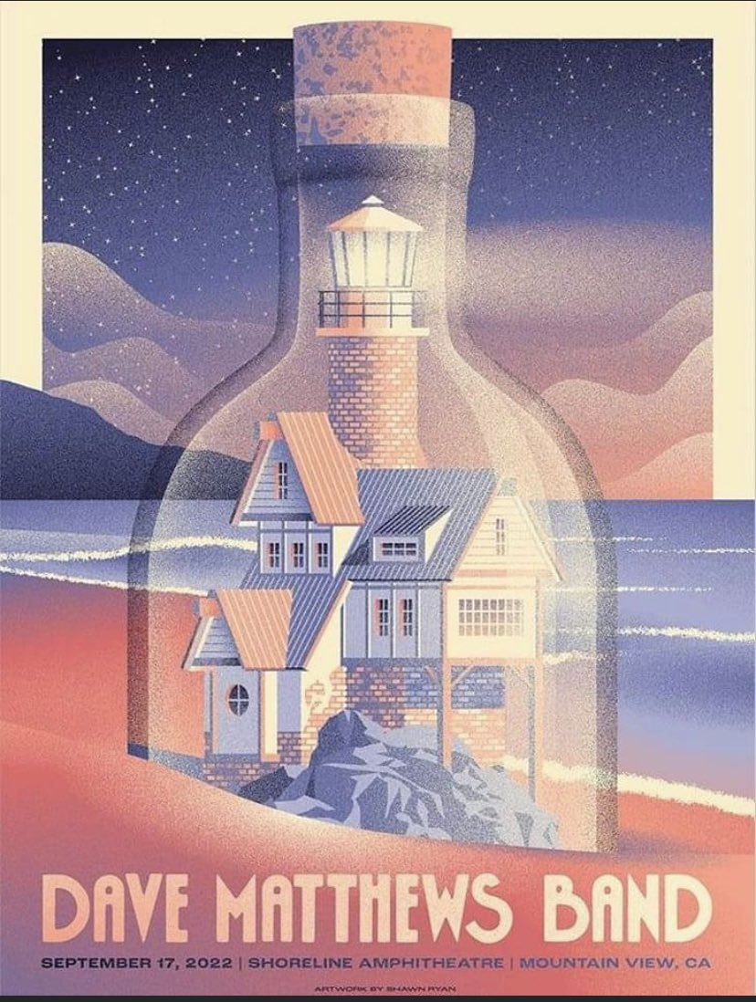 Shawn Ryan — Dave Matthews Band, Shoreline Amphitheatre at Mountain View, Mountain View, CA · Sep 17, 2022 Poster