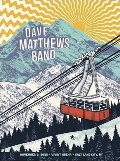 Justin Helton (Status Serigraph) — Dave Matthews Band, Vivint Arena, Salt Lake City, UT · Nov 9, 2022 Poster