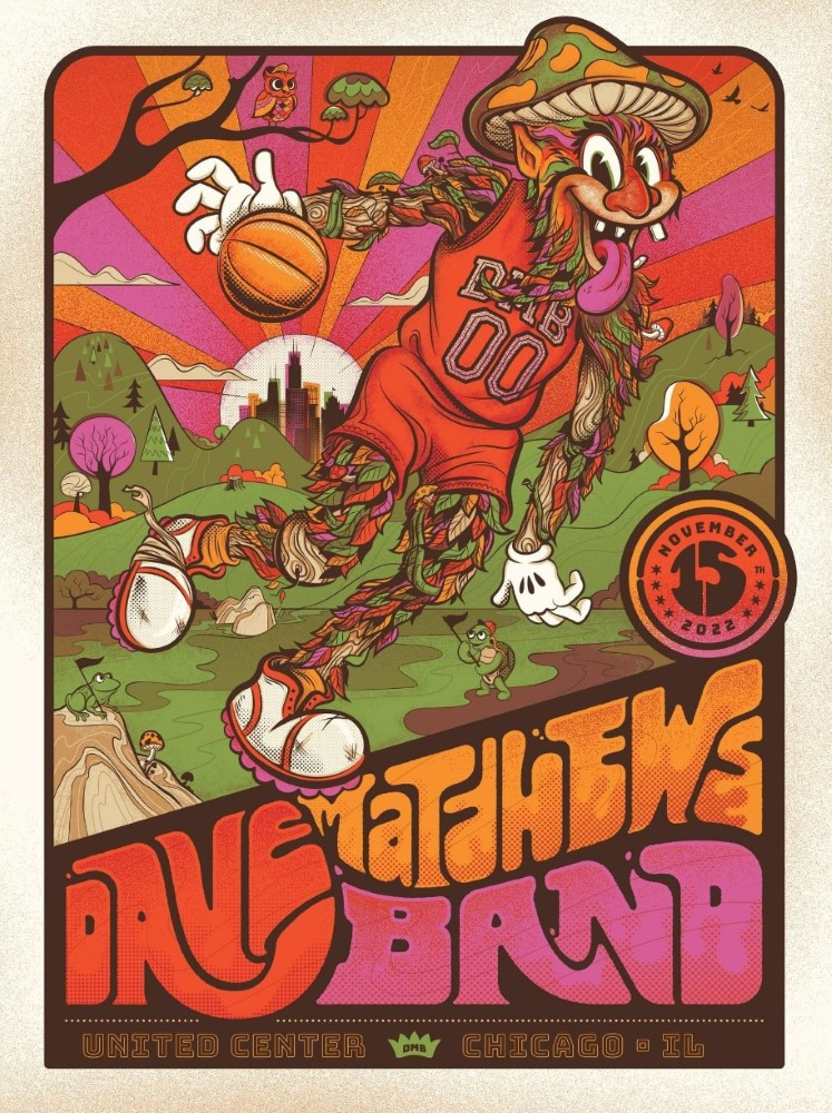 Delicious Design League — Dave Matthews Band, United Center, Chicago, IL · Nov 15, 2022 Poster