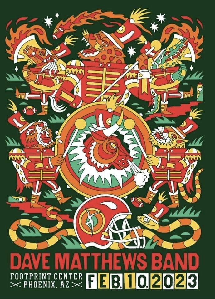 Joshua Noom — Dave Matthews Band, Footprint Center, Phoenix, AZ · Feb 10, 2023 Poster