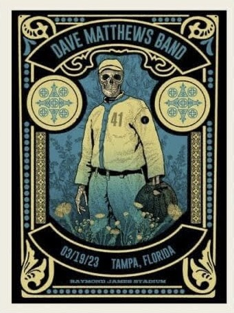 Methane Studios — Dave Matthews Band, Raymond James Stadium, Tampa, FL · Mar 19, 2023 Poster