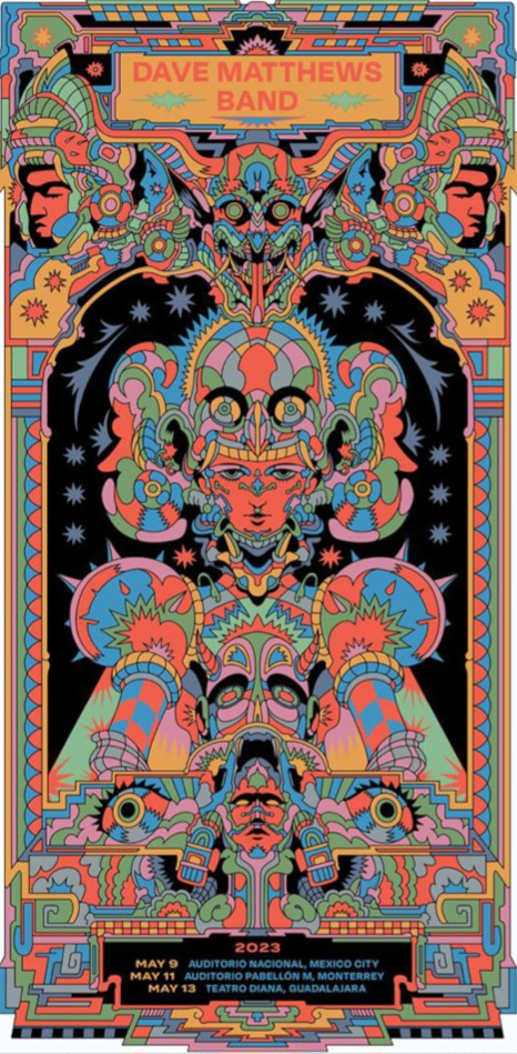 Raul Urias — Dave Matthews Band, El Auditorio Nacional, Mexico City, MEX · May 9, 2023 Poster