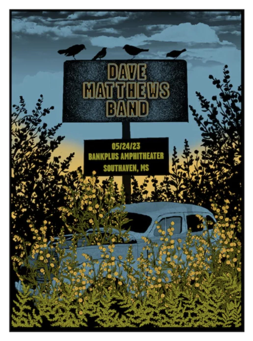 Todd Slater — Dave Matthews Band, BankPlus Amphitheater at Snowden Grove, Southaven, MS · May 24, 2023 Poster