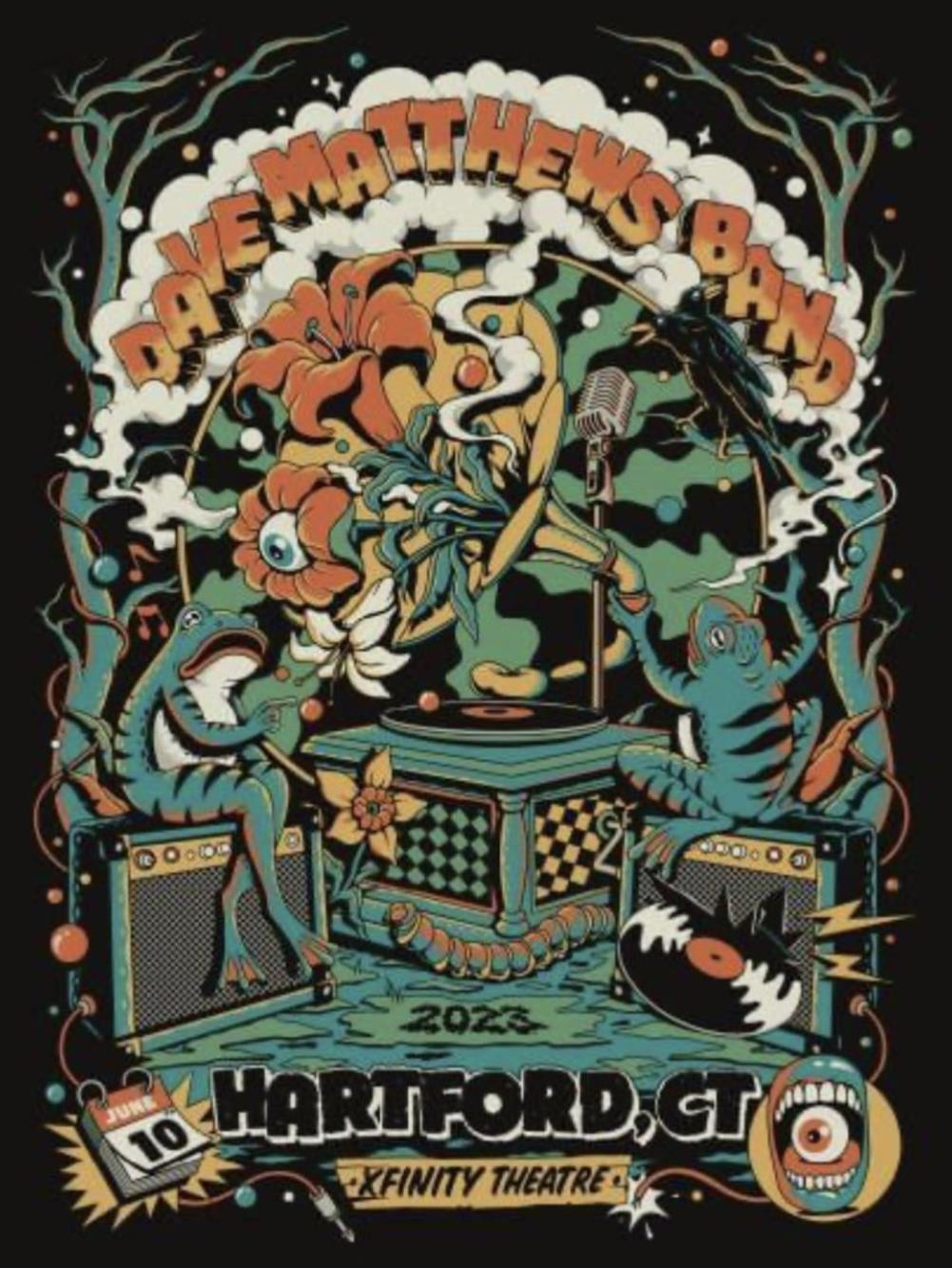 Alejandro Parrilla — Dave Matthews Band, Xfinity Theatre, Hartford, CT · Jun 10, 2023 Poster