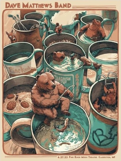 Dave Kloc — Dave Matthews Band, Pine Knob Music Theatre, Clarkston, MI · Jun 27, 2023 Poster