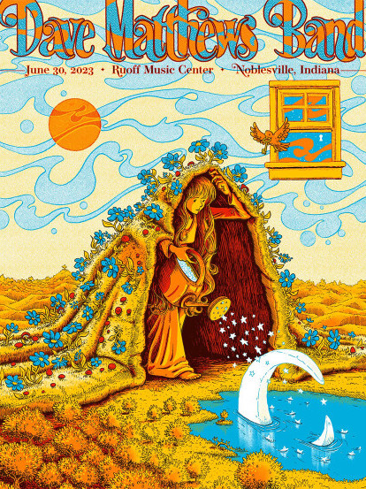 James Flames — Dave Matthews Band, Ruoff Music Center, Noblesville, IN · Jun 30, 2023 Poster