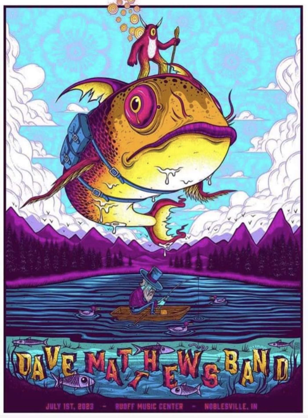 Jim Mazza — Dave Matthews Band, Ruoff Music Center, Noblesville, IN · Jul 1, 2023 Poster