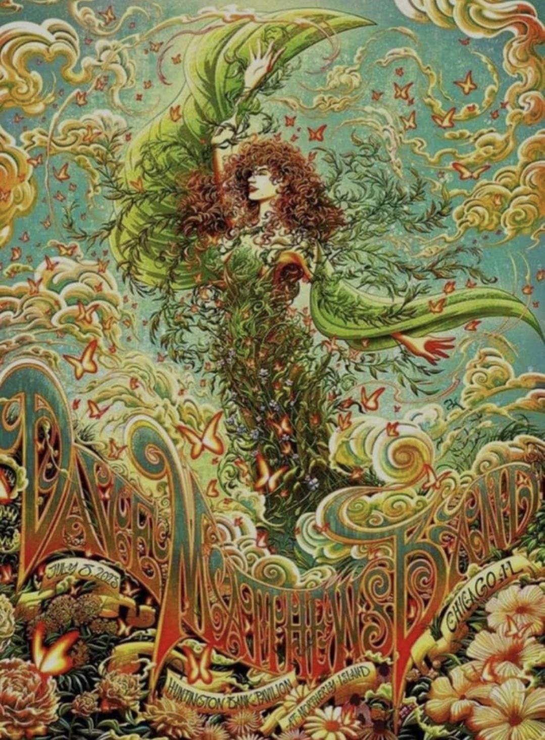 Miles Tsang — Dave Matthews Band, Huntington Bank Pavilion at Northerly Island, Chicago, IL · Jul 8, 2023 Poster