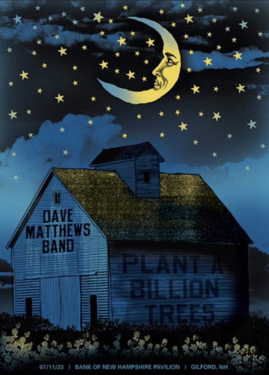 Methane Studios — Dave Matthews Band, Bank of New Hampshire Pavilion, Gilford, NH · Jul 12, 2023 Poster