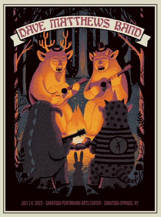 Methane Studios — Dave Matthews Band, Saratoga Performing Arts Center, Saratoga Springs, NY · Jul 14, 2023 Poster