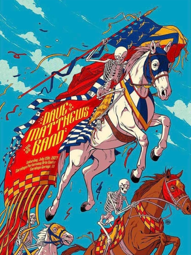 Daniel Danger — Dave Matthews Band, Saratoga Performing Arts Center, Saratoga Springs, NY · Jul 15, 2023 Poster