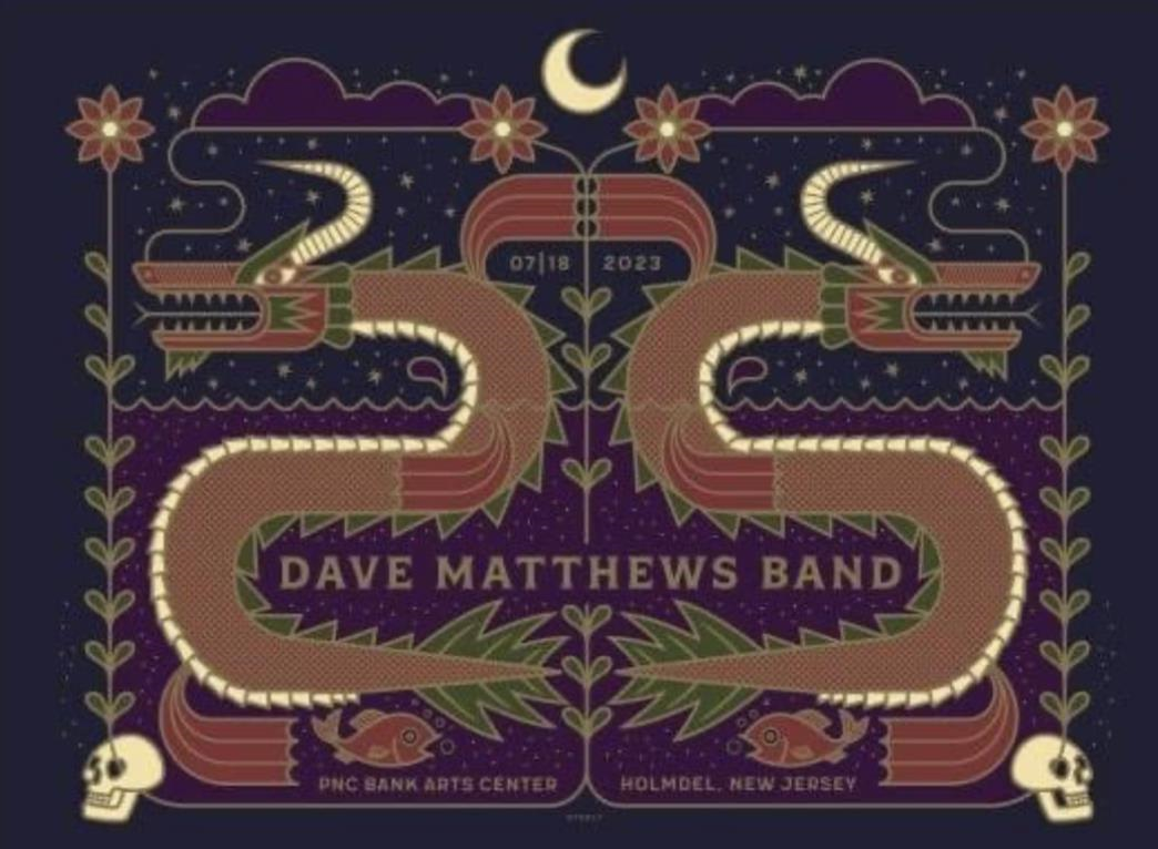 Brian Steely — Dave Matthews Band, PNC Bank Arts Center, Holmdel, NJ · Jul 18, 2023 Poster