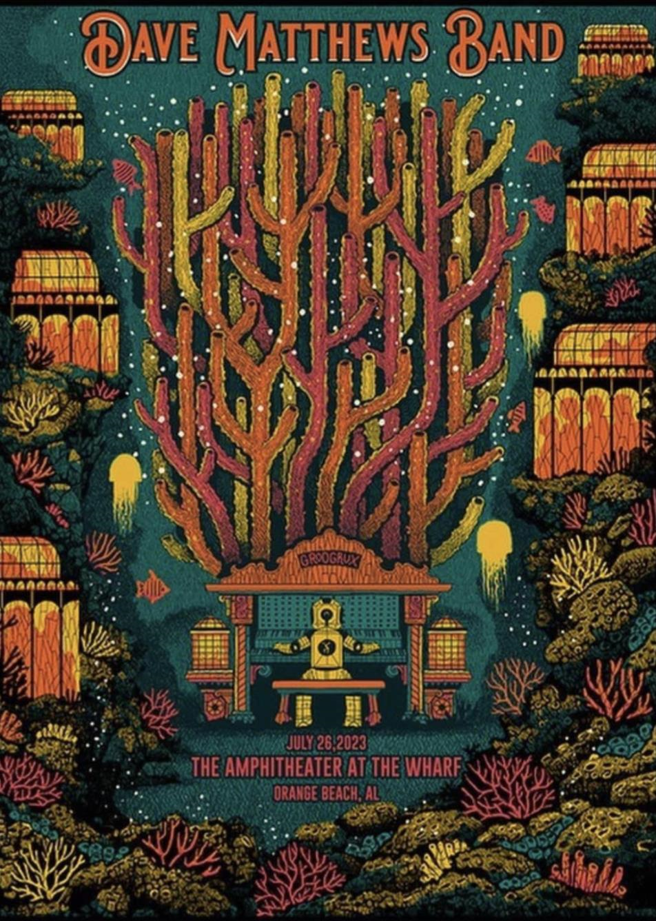 Methane Studios — Dave Matthews Band, The Wharf Amphitheater, Orange Beach, AL · Jul 26, 2023 Poster