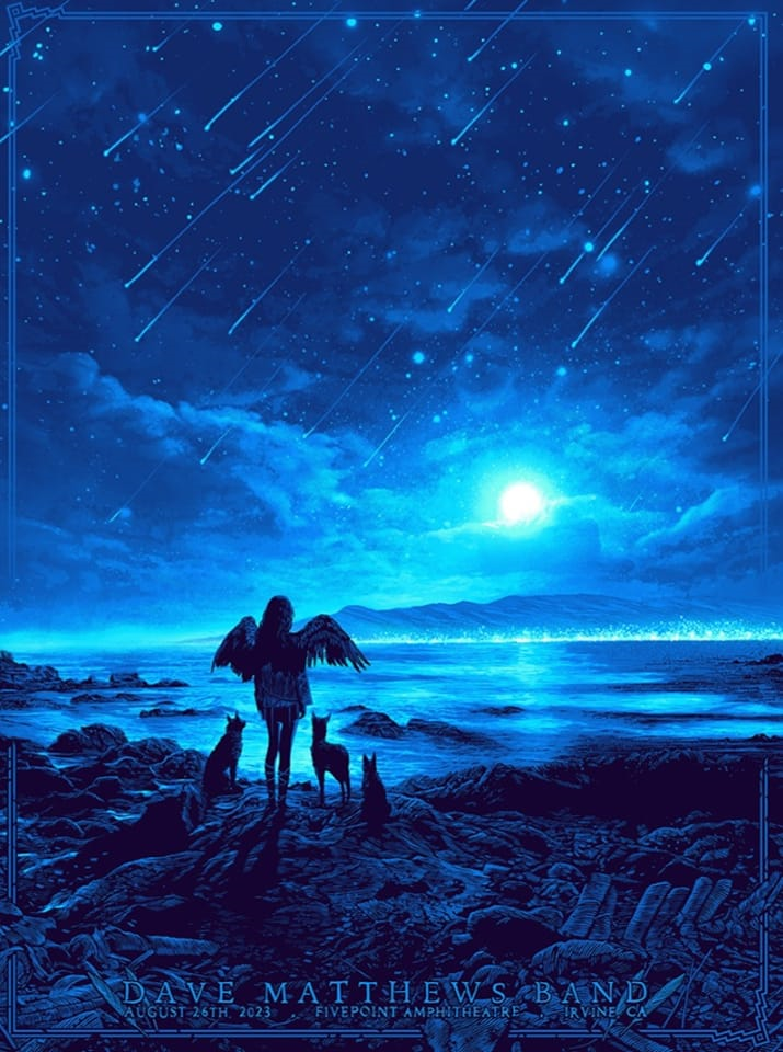 Daniel Danger — Dave Matthews Band, Five Point Amphitheatre, Irvine, CA · Aug 26, 2023 Poster