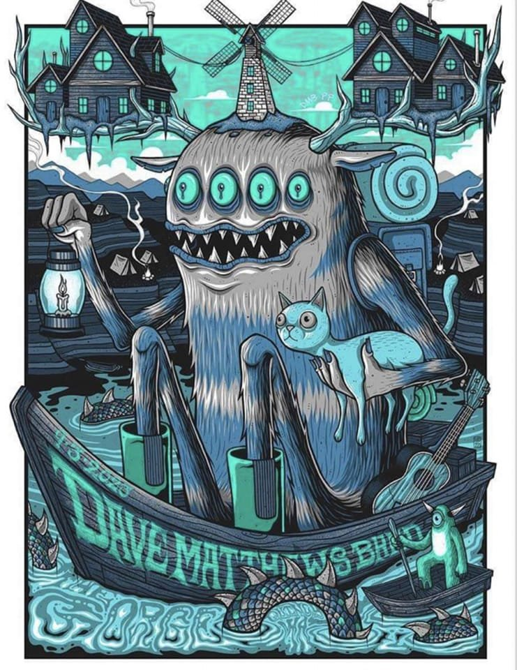 Jim Mazza — Dave Matthews Band, The Gorge Amphitheatre, George, WA · Sep 3, 2023 Show Poster