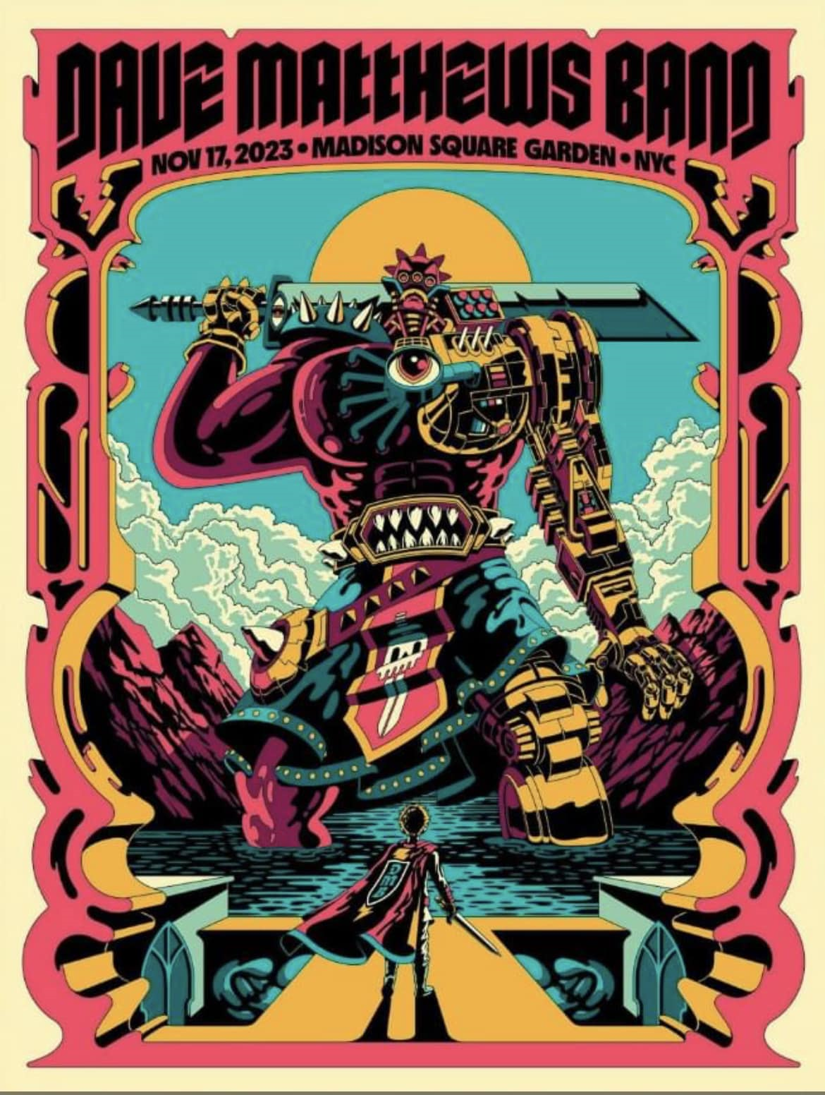 Dave Arcade — Dave Matthews Band, Madison Square Garden, New York, NY · Nov 17, 2023 Poster