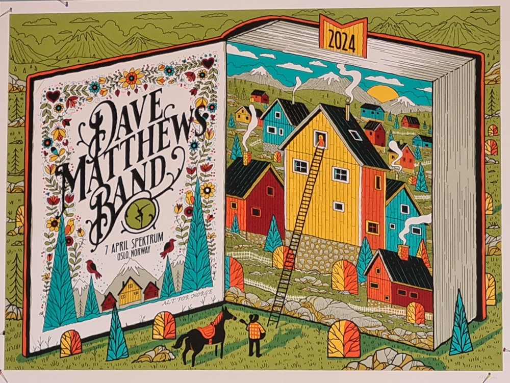 Methane Studios — Dave Matthews Band, Oslo Spektrum, Oslo, NOR · Apr 7, 2024 Poster