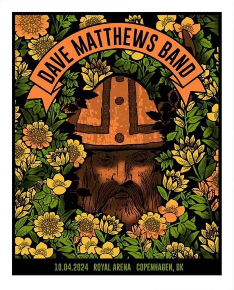 Methane Studios — Dave Matthews Band, Royal Arena, Copenhagen, DNK · Apr 10, 2024 Poster