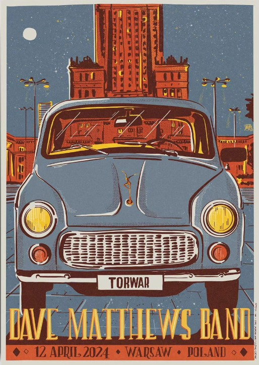 Maciej Swiecicki — Dave Matthews Band, COS Torwar, Warsaw, POL · Apr 12, 2024 Poster