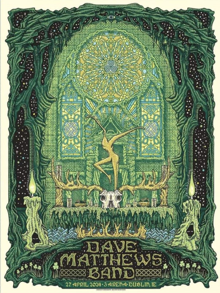 Owen Murphy (One Drop Design Studio) — Dave Matthews Band, 3Arena, Dublin, IRL · Apr 27, 2024 Poster