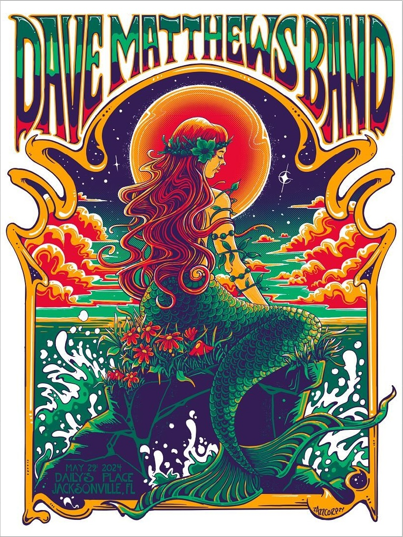 ZazzCorp (Helen Kennedy) — Dave Matthews Band, Daily's Place, Jacksonville, FL · May 29, 2024 Poster
