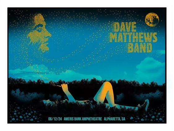 Methane Studios — Dave Matthews Band, Ameris Bank Amphitheatre, Alpharetta, GA · Jun 12, 2024 Poster