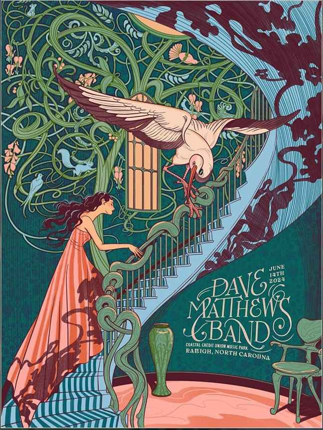 Ng Yin Shian — Dave Matthews Band, Coastal Credit Union Music Park at Walnut Creek, Raleigh, NC · Jun 14, 2024 Poster