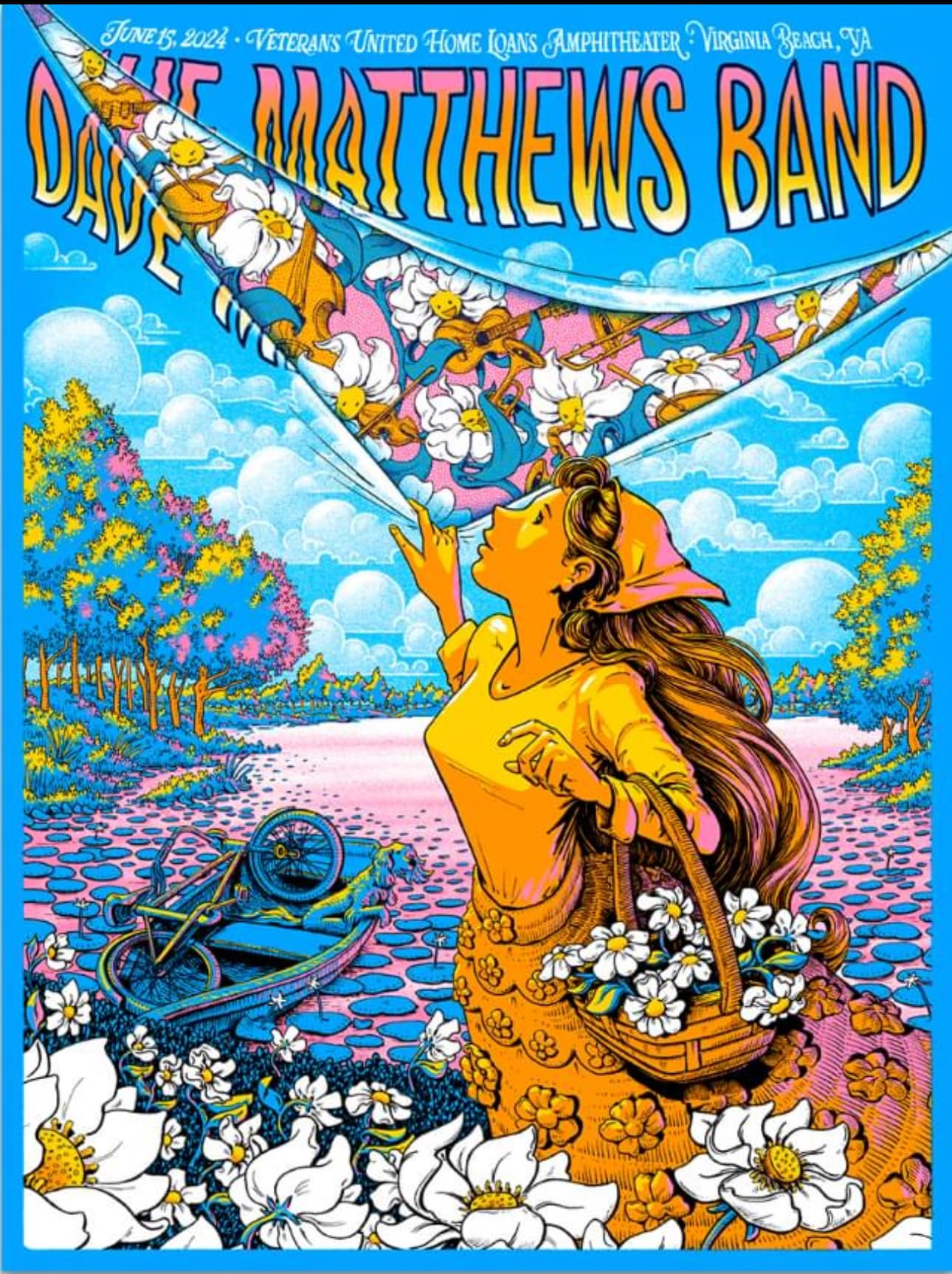 James Flames — Dave Matthews Band, Veterans United Home Loans Amphitheater at Virginia Beach, Virginia Beach, VA · Jun 15, 2024 Poster