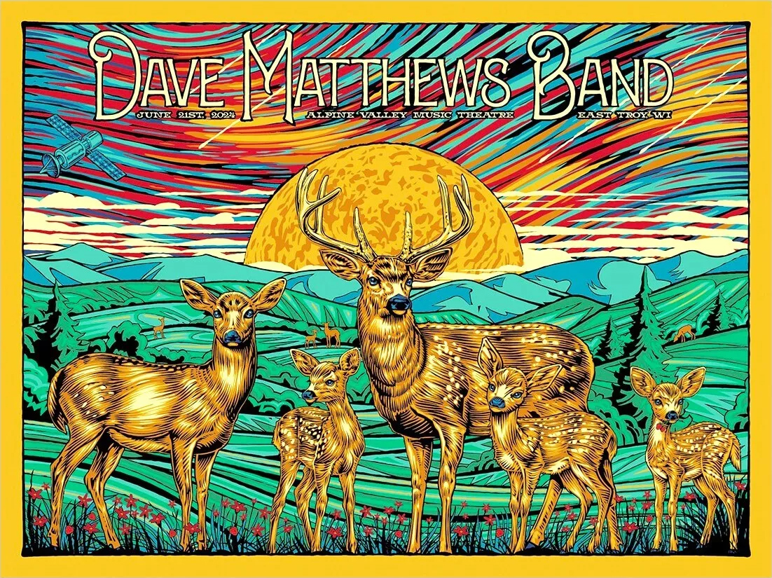 Todd Slater — Dave Matthews Band, Alpine Valley Music Theatre, East Troy, WI · Jun 21, 2024 Poster