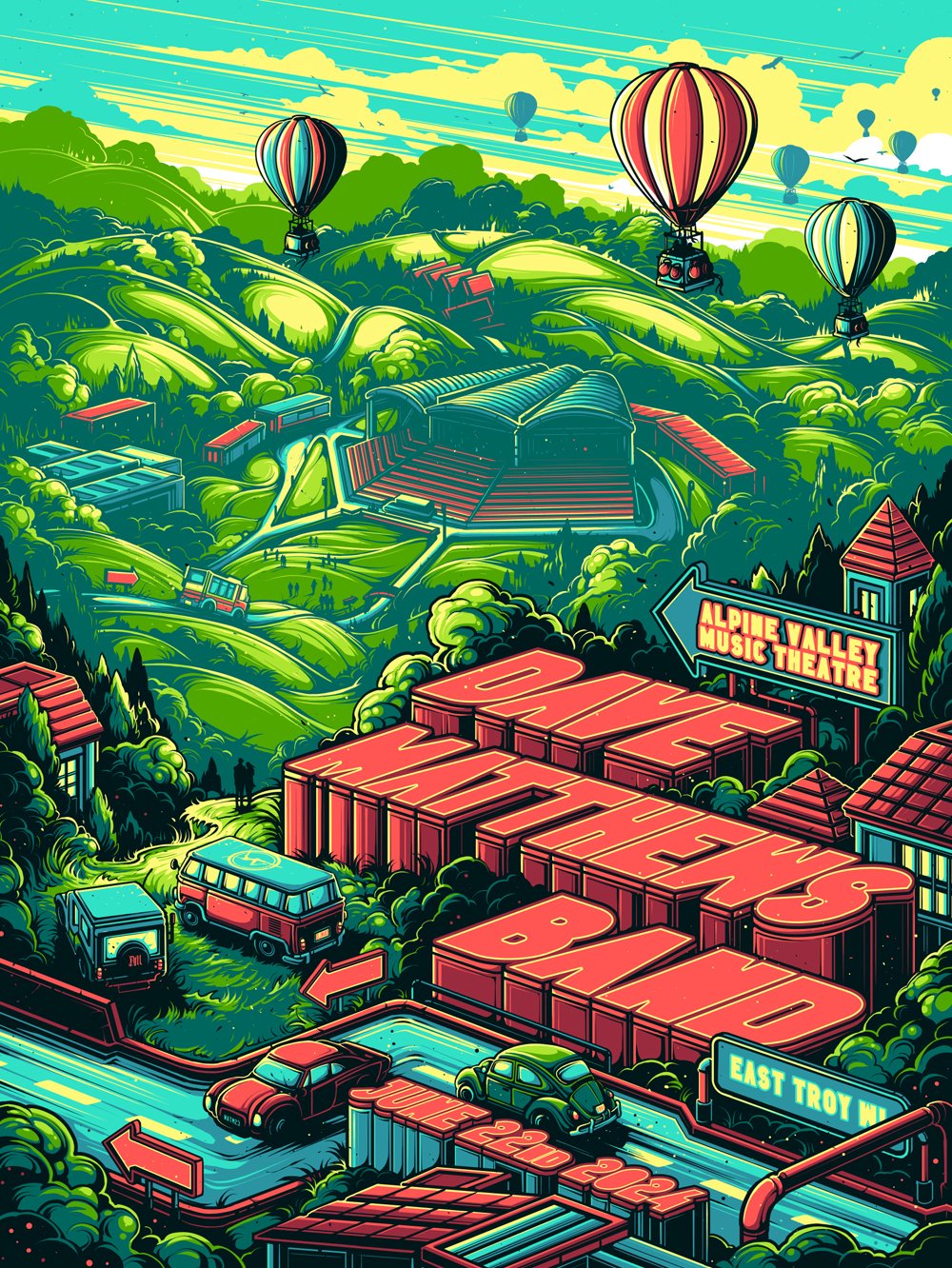 Dan Mumford — Dave Matthews Band, Alpine Valley Music Theatre, East Troy, WI · Jun 22, 2024 Poster