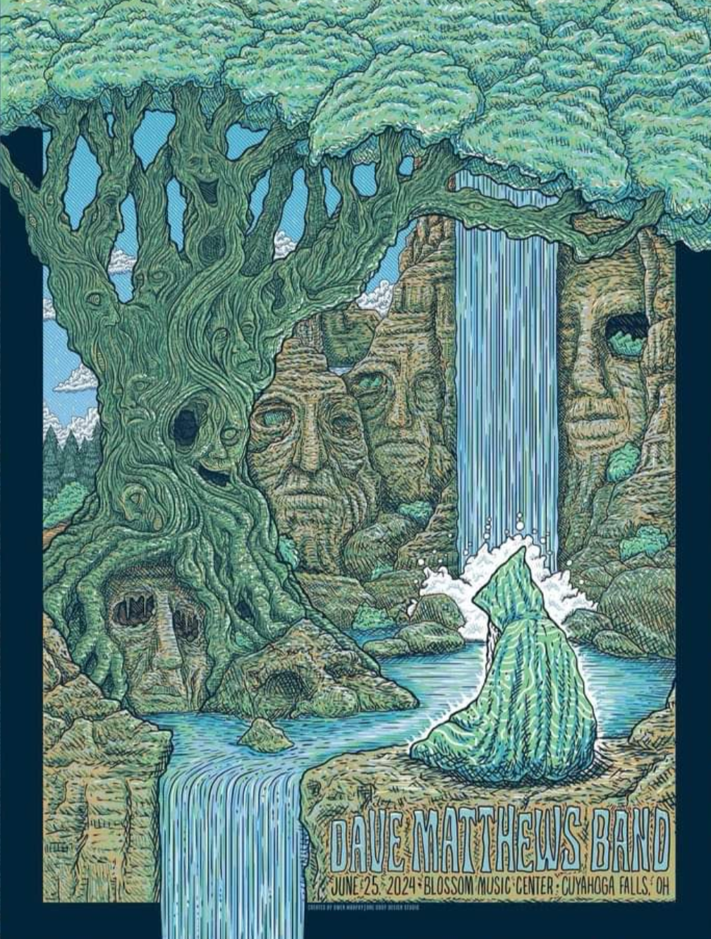 Owen Murphy (One Drop Design Studio) — Dave Matthews Band, Blossom Music Center, Cuyahoga Falls, OH · Jun 25, 2024 Poster