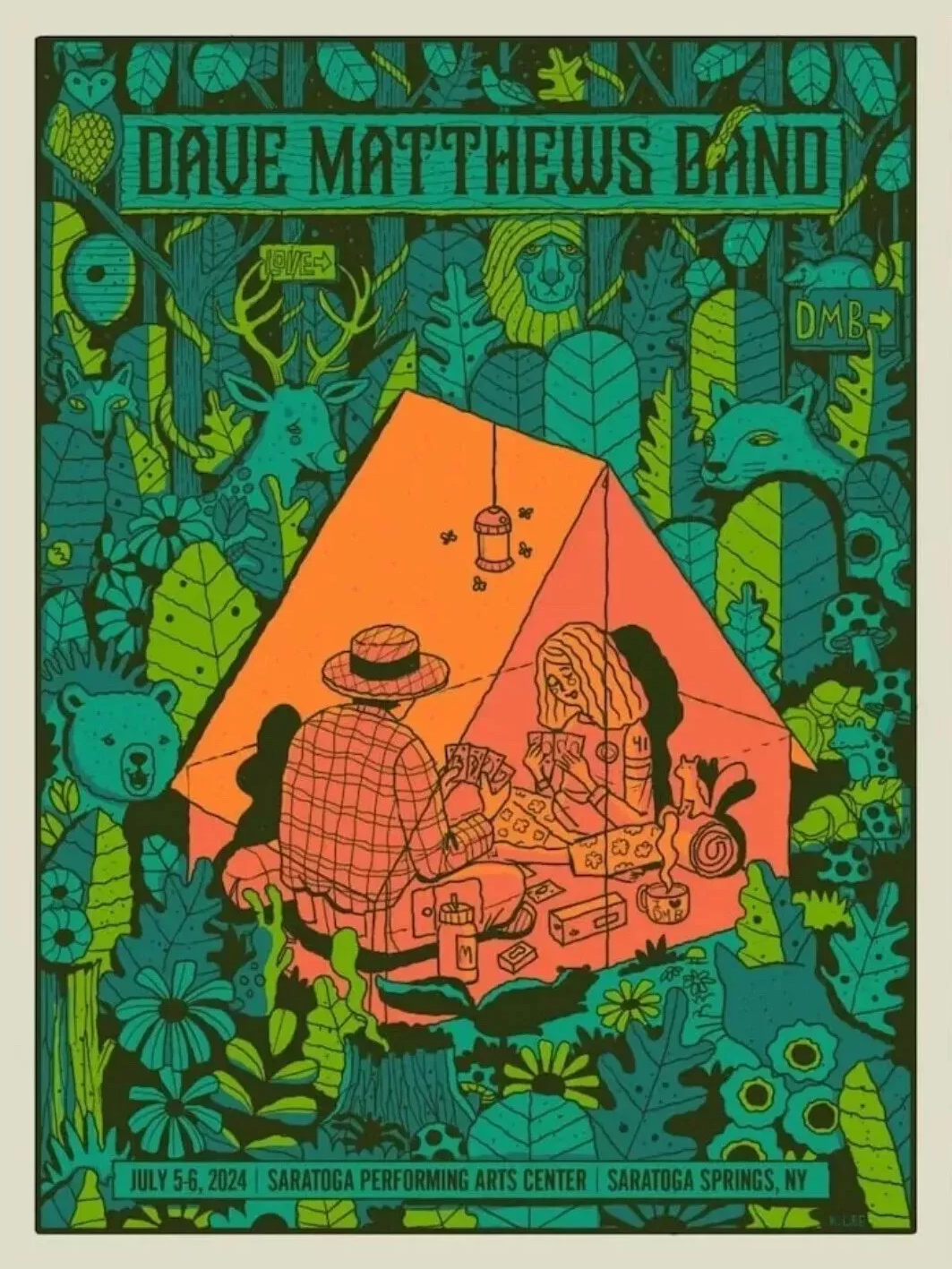 Methane Studios — Dave Matthews Band, Saratoga Performing Arts Center, Saratoga Springs, NY · Jul 5–6, 2024 Poster