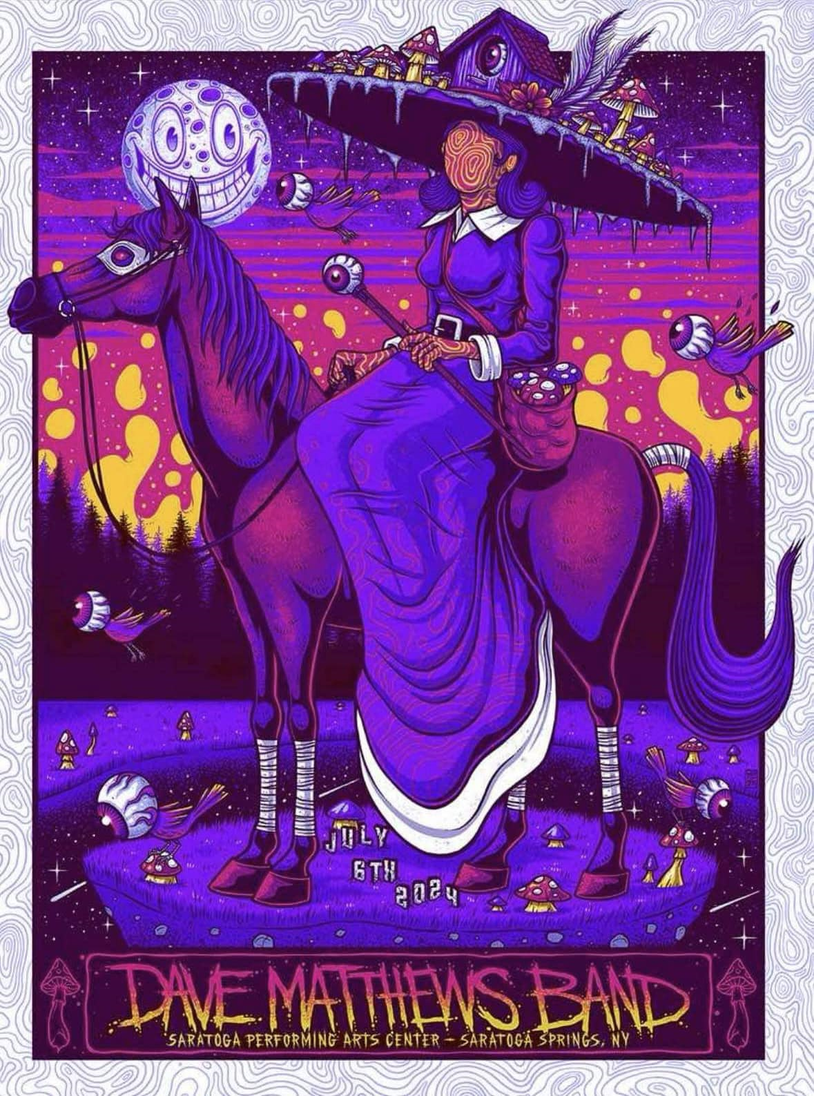 Jim Mazza — Dave Matthews Band, Saratoga Performing Arts Center, Saratoga Springs, NY · Jul 6, 2024 Poster