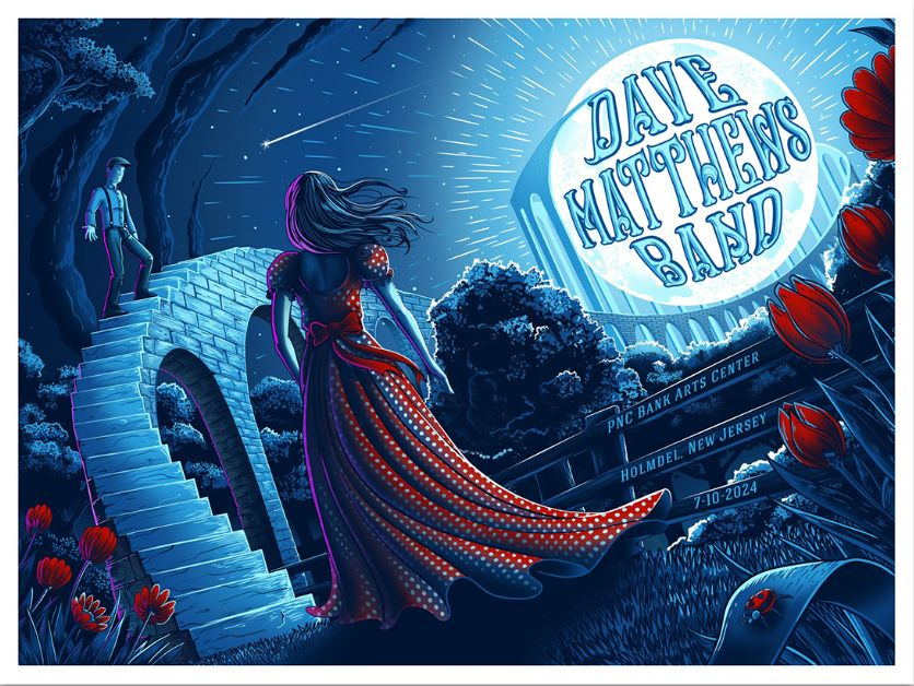 Landon Armstrong (F4D Studios) — Dave Matthews Band, PNC Bank Arts Center, Holmdel, NJ · Jul 10, 2024 Poster
