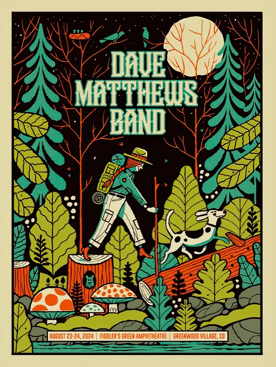 Methane Studios — Dave Matthews Band, Fiddler's Green Amphitheatre, Greenwood Village, CO · Aug 23–24, 2024 Poster