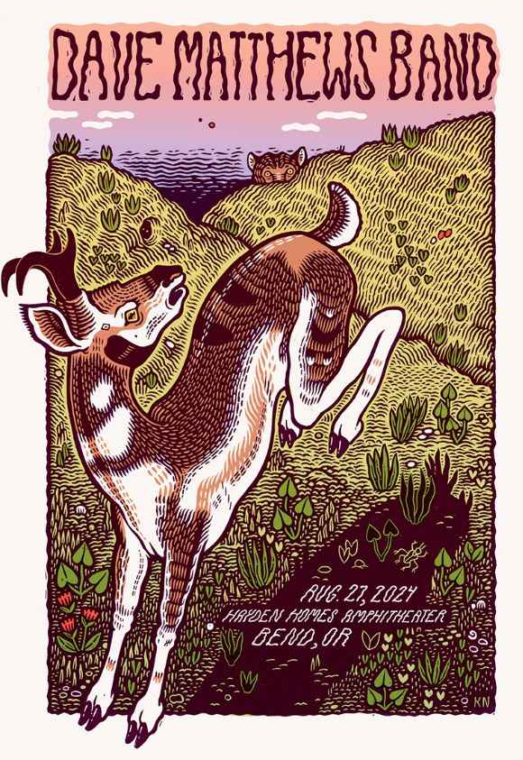Kathleen Neeley — Dave Matthews Band, Hayden Homes Amphitheater, Bend, OR · Aug 27, 2024 Poster