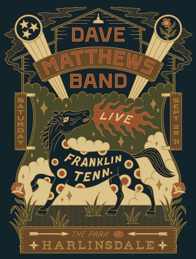Daniel Sheridan — Dave Matthews Band, The Park at Harlinsdale, Franklin, TN · Sep 28, 2024 Poster
