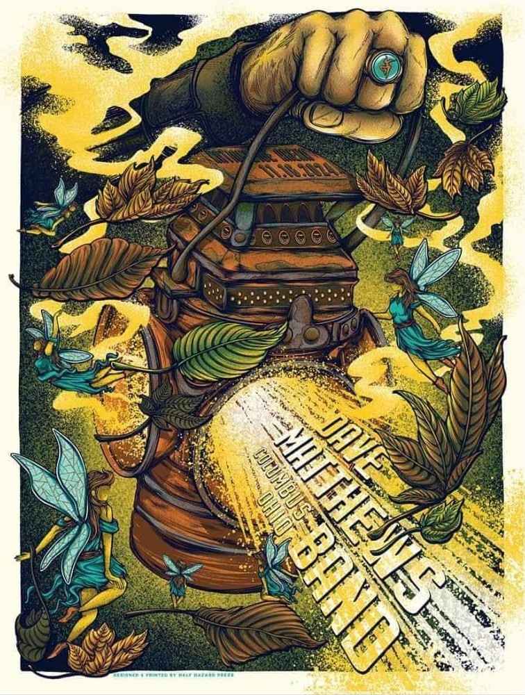 Half Hazard Press — Dave Matthews Band, Nationwide Arena, Columbus, OH · Nov 16, 2024 Poster