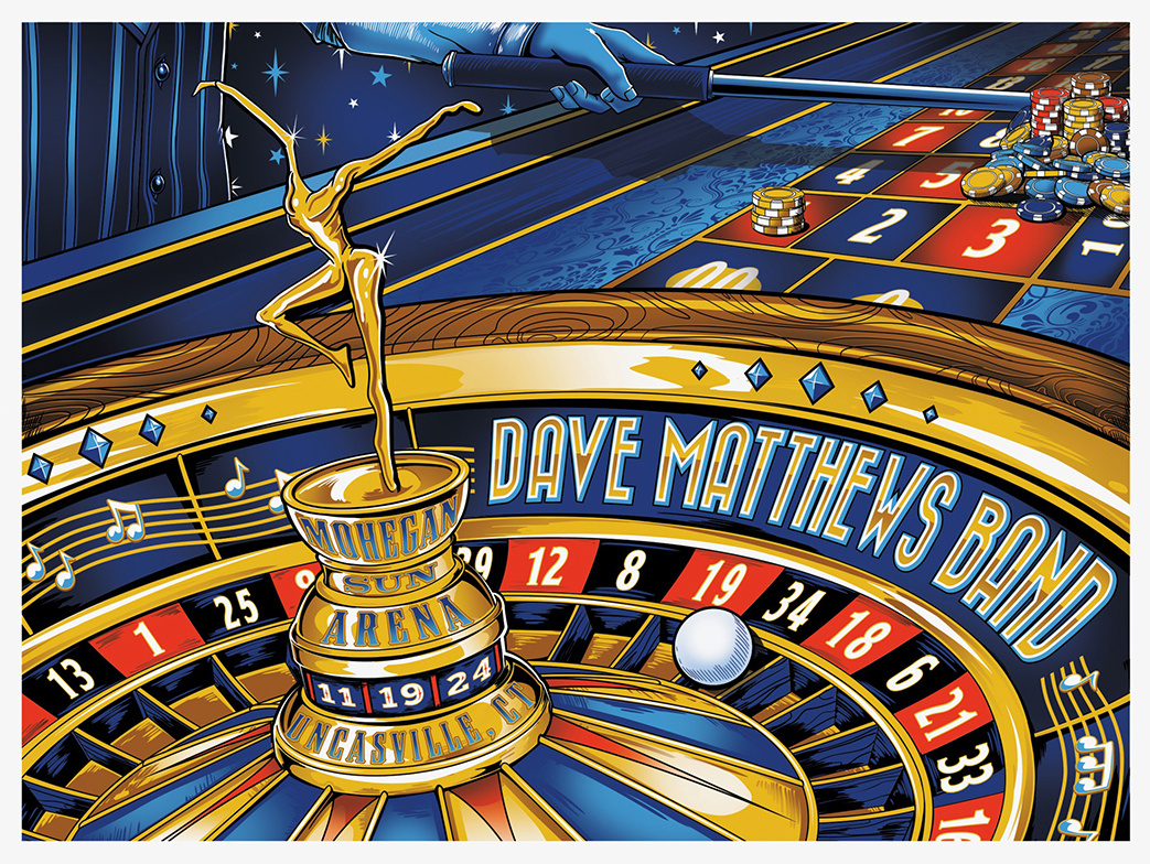 Landon Armstrong (F4D Studios) — Dave Matthews Band, Mohegan Sun Arena (Mohegan Sun), Uncasville, CT · Nov 19, 2024 Poster