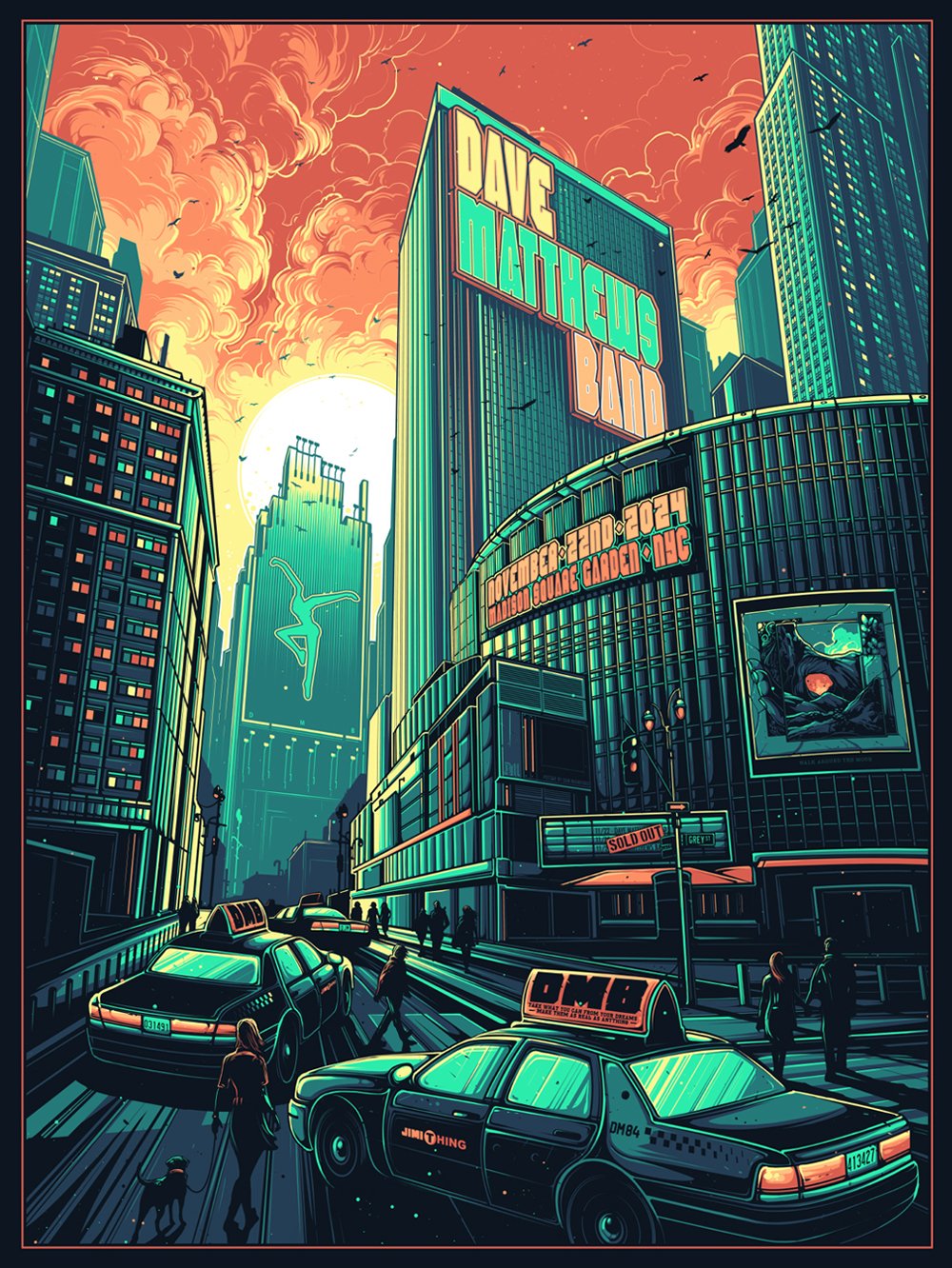 Dan Mumford — Dave Matthews Band, Madison Square Garden, New York, NY · Nov 22, 2024 Poster