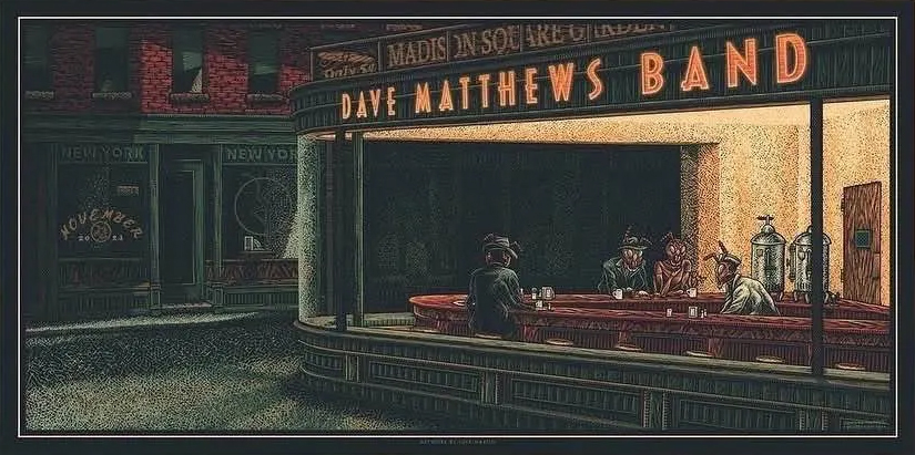 Luke Martin — Dave Matthews Band, Madison Square Garden, New York, NY · Nov 23, 2024 Poster