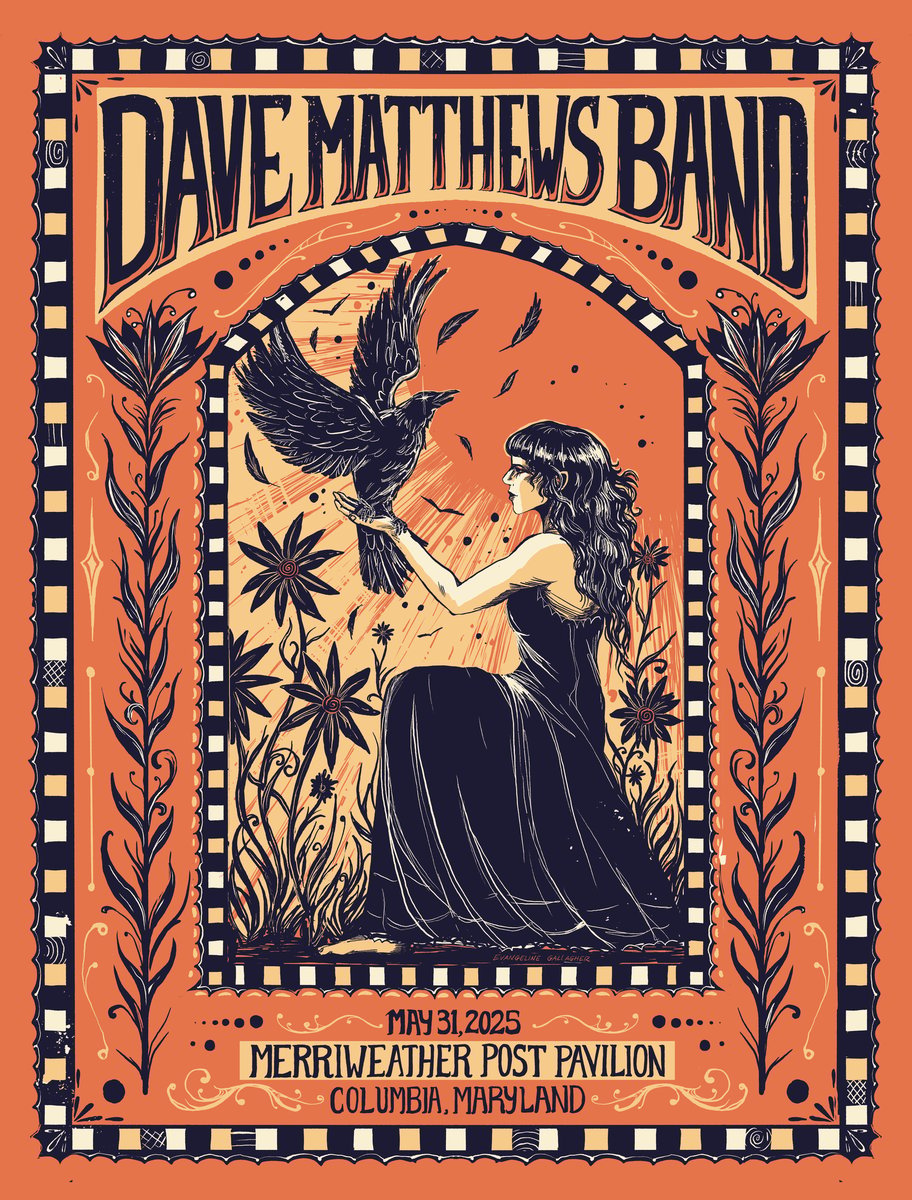 Evangeline Gallagher — Dave Matthews Band, Merriweather Post Pavilion, Columbia, MD · May 31, 2025 Poster