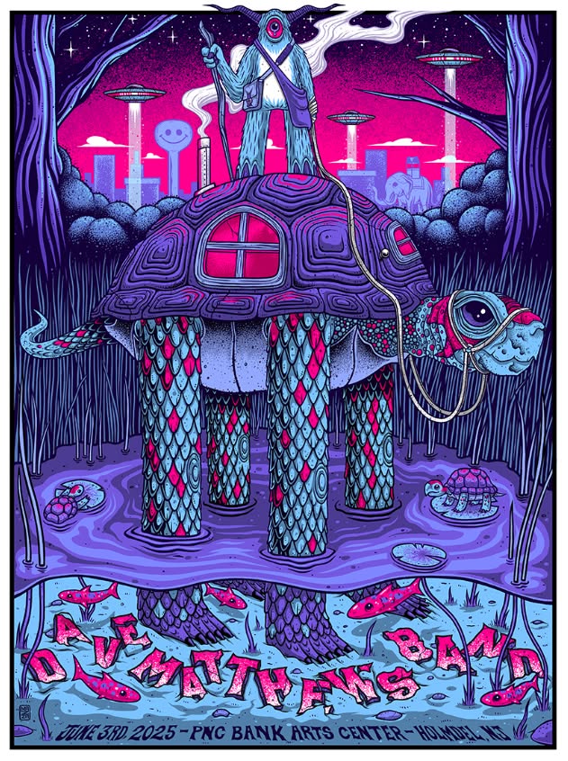 Jim Mazza — Dave Matthews Band, PNC Bank Arts Center, Holmdel, NJ · Jun 3, 2025 Poster