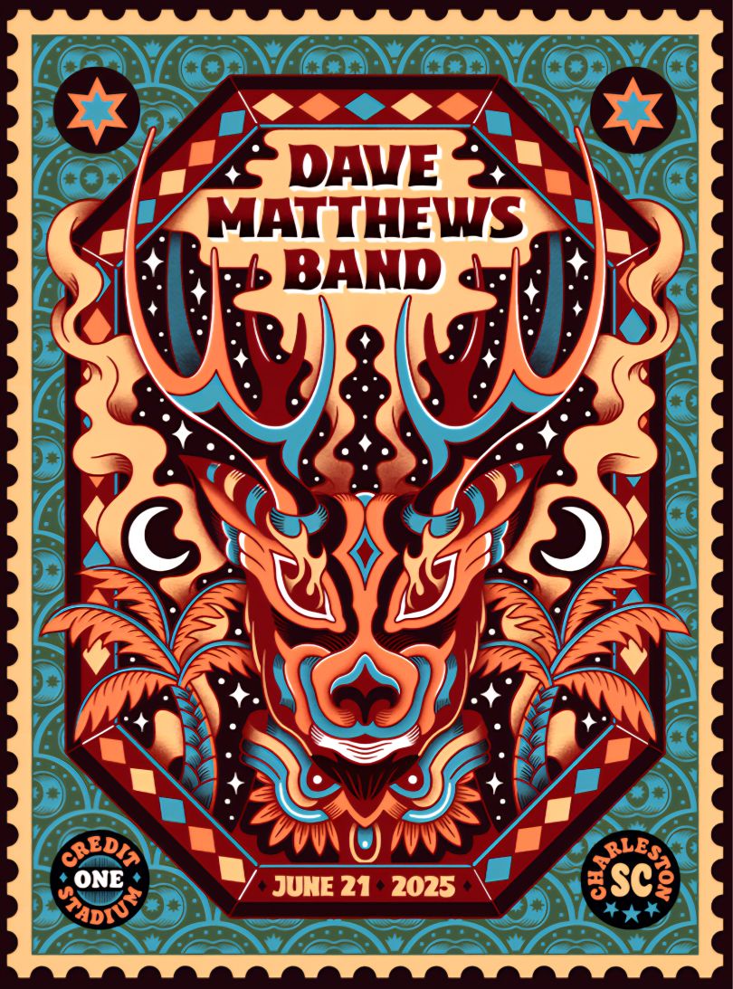 Bene Rohlmann — Dave Matthews Band, Credit One Stadium, Charleston, SC · Jun 21, 2025 Poster