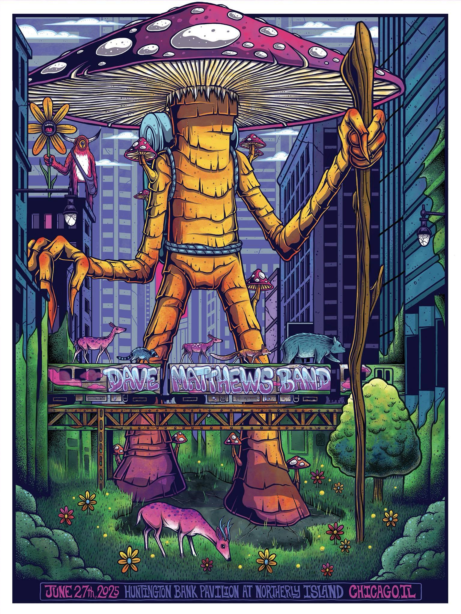 Jim Mazza — Dave Matthews Band, Huntington Bank Pavilion at Northerly Island, Chicago, IL · Jun 27, 2025 Poster