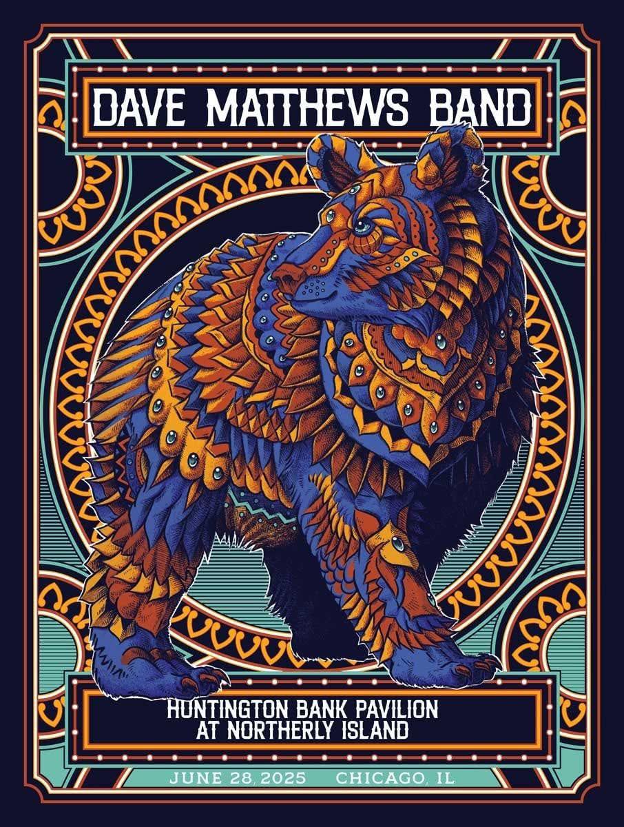 Ben Kwok (BIOWORKZ) — Dave Matthews Band, Huntington Bank Pavilion at Northerly Island, Chicago, IL · Jun 28, 2025 Poster
