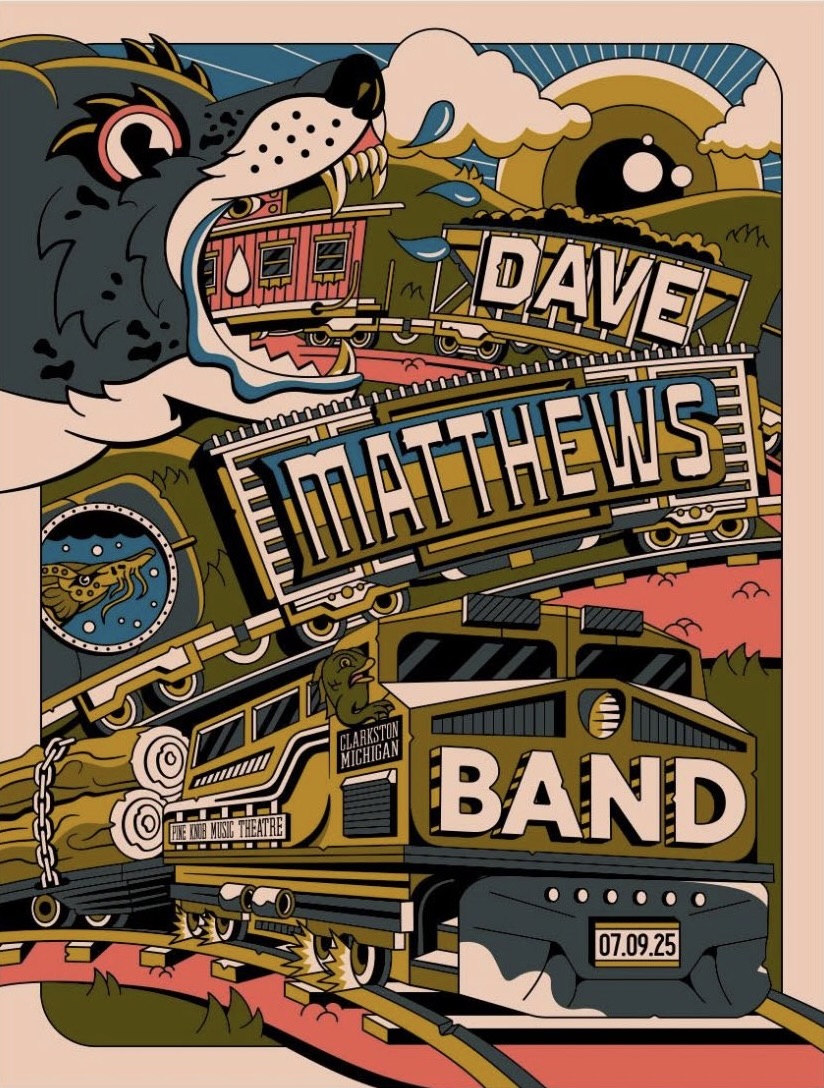 Nolan Fleming (Consume Design) — Dave Matthews Band, Pine Knob Music Theatre, Clarkston, MI · Jul 9, 2025 Poster