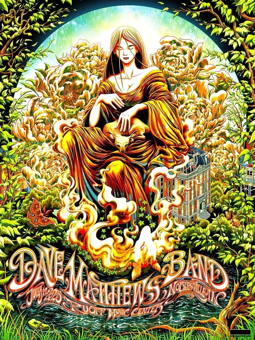 Miles Tsang — Dave Matthews Band, Ruoff Music Center, Noblesville, IN · Jul 12, 2025 Poster