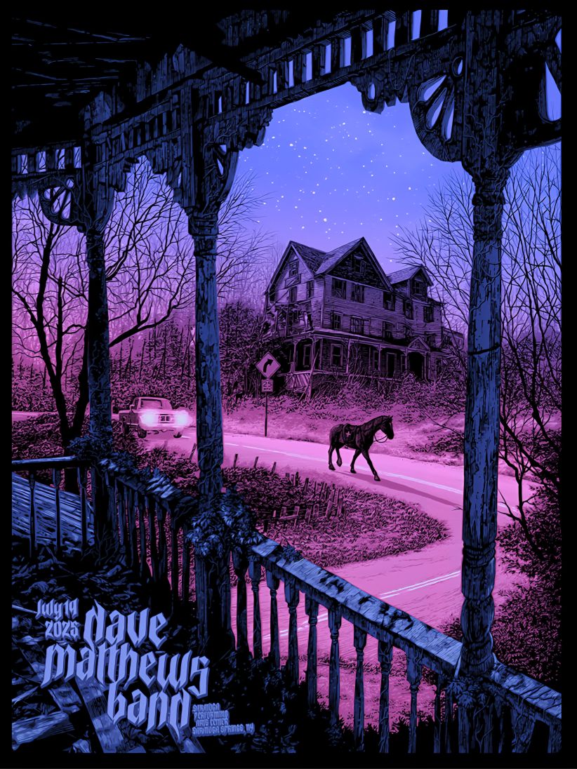 Daniel Danger — Dave Matthews Band, Saratoga Performing Arts Center, Saratoga Springs, NY · Jul 19, 2025 Poster