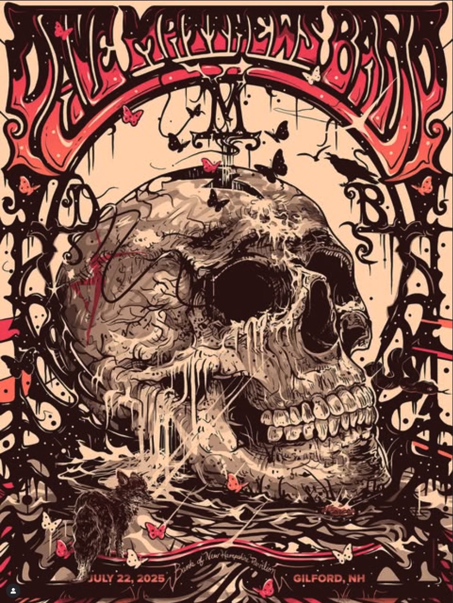 Jeremy Kramer — Dave Matthews Band, Bank of New Hampshire Pavilion, Gilford, NH · Jul 22, 2025 Poster